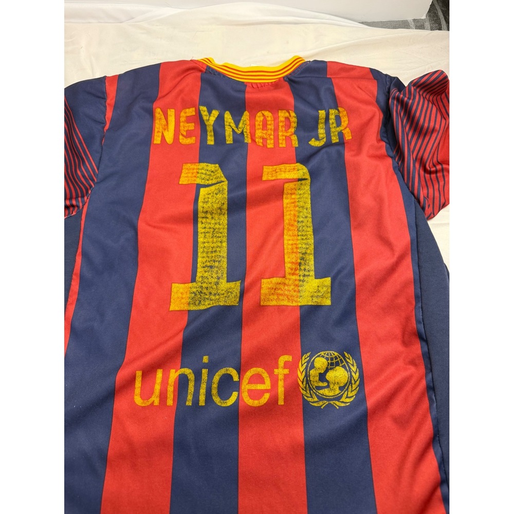 FC Barcelona Neymar Jr 11 Home Jersey Qatar Airways Unicef YXL 2014/2015 Shirt